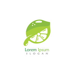 Obraz premium Lime logo design, Isolated lime creative template vector