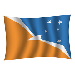 Tierra Del Fuego Province Argentina flag background with cloth texture. Tierra Del Fuego Province Argentina Flag vector illustration eps10. - Vector