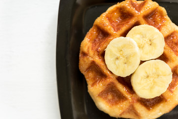 Banana waffles ,belgian waffle