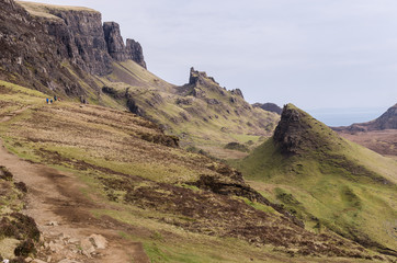 Isle of Skye trekking in Quiraing path