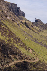 Quiraing valley view of hike path