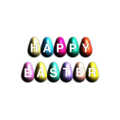 Happy easter 3d easter egg background