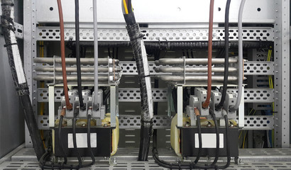 electrical part and accessories in the  control cabinet , control and power distributor,lockout ,tagout