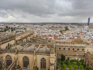 Fototapeta na wymiar Sevilla Spanien Altstadt Panorama Sehenswürdigkeiten