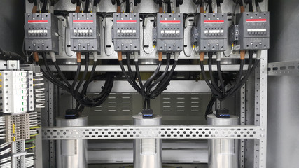 electrical part and accessories in the  control cabinet , control and power distributor,lockout ,tagout