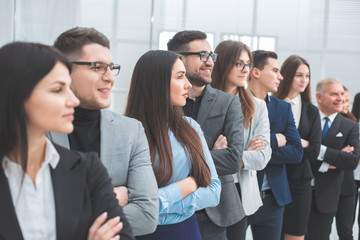 Obraz premium professional team of business people standing together.