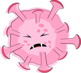 Virus evil, vector illustration for logo, emblem, tag, icon 