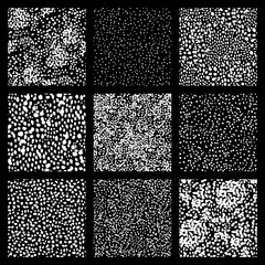 Set of seamless textures, backgrounds. Speckled animalistic dots