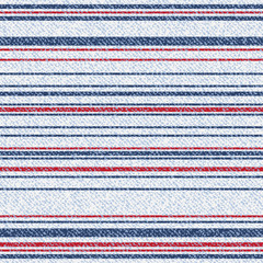 Vector Striped denim texture. Jeans background with geometric design. Denim seamless pattern. Light blue Jeans fabric with Horizontal stripes.