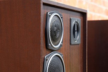 Acoustic system Radiotehnica S90, 35 s-012. Soviet vintage audio equipment. Musical columns made of...