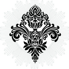 Vector Vintage Baroque card. Vector Ornamental frame.