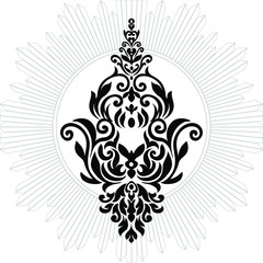 Vector Vintage Baroque card. Vector Ornamental frame.