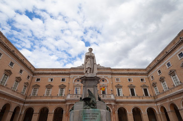 Giacomo Leopardi Statue Monument  in Recanati
