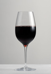 Glass with red wine