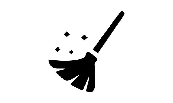 Broom, broomstick, cleaner, sweep, witch's broom, halloween, witch broom ,dirty  free vector image icon