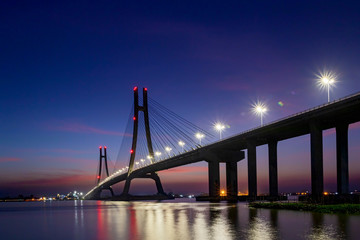 Vam Cong Bridge in the afternoon