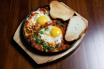 fried eggs with bacon