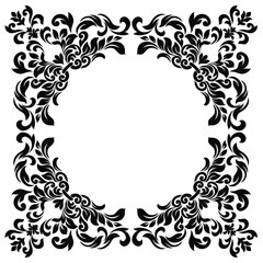 Vector Vintage Baroque card. Vector Ornamental frame.