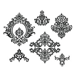 Vector Vintage Baroque card. Vector Ornamental frame.