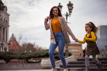Obraz premium Mommy will always be around to care and protect her.
