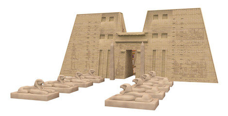 Tempel des Horus von Edfu in Ägypten, Freisteller