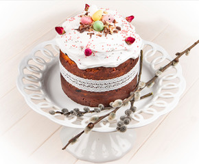 Easter Cakes - Traditional Kulich, Paska Easter Bread. Traditional Easter spring