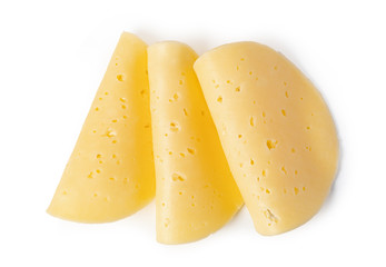 cheese slice on a white background