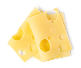 cheese slice on a white background