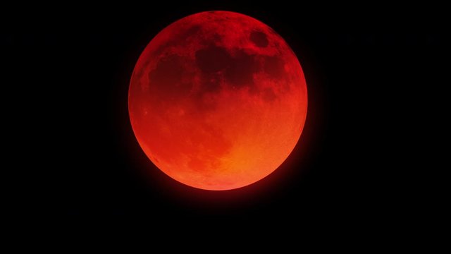 Motion graphics: full blood moon or red planet 