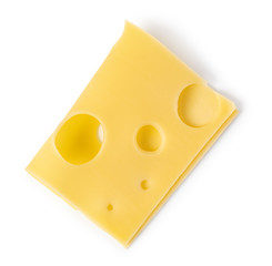cheese slice on a white background