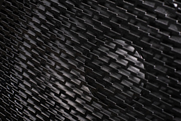 Background texture close amplifier with silver membrane