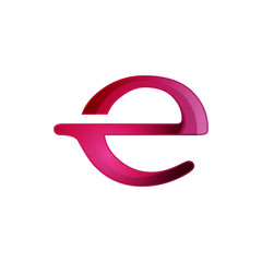 Abstract letter E logo design template Colorful vector image