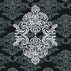 Vector Vintage Baroque card. Vector Ornamental frame.