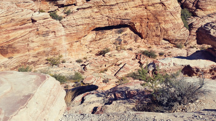 A geological rocky mountain formation located inside Red Rock Canyon National Conservation Area, in Las Vegas, Nevada.