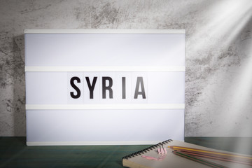 Syria. Political, economic and humanitarian crisis concept