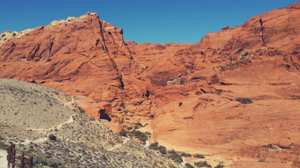 A geological rocky mountain formation located inside Red Rock Canyon National Conservation Area, in Las Vegas, Nevada.