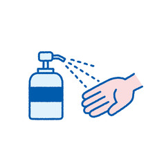 アルコール消毒液 手  - hand sanitizer