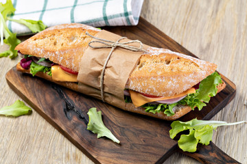 fresh submarine sandwich