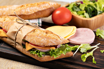 fresh submarine sandwich