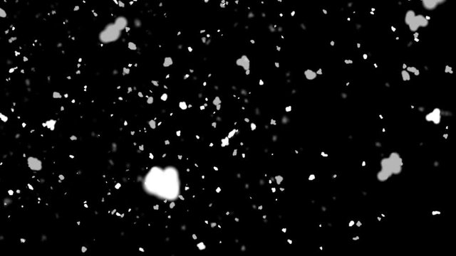 High quality Falling Snow Flakes Blizzard 4k Loop Animation black Alpha Green Screen background. Heavy wind snowflake, snowstorm, Snowfall winter, overlay, Christmas, holiday, festive, New Year