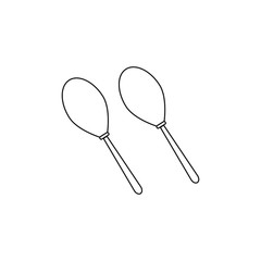 maracas instruments on white background