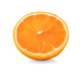 orange slice, clipping path, isolated on white background full depth of field