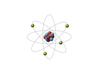 Rutherford's model shows that an atom is mostly empty space, with electrons orbiting a fixed, positively charged nucleus in set, predictable paths.