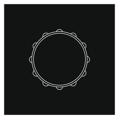 tambourine instrument on white background