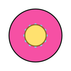 tambourine instrument on white background