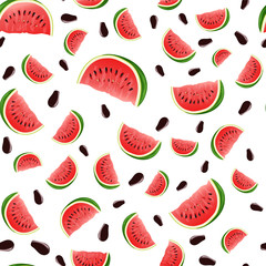 Watermelon seamless pattern. Watermelon vector background illustration