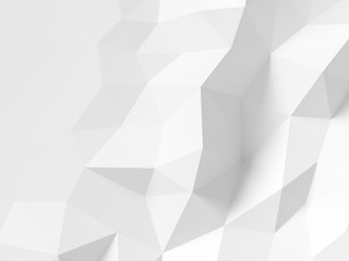 Abstract white polygonal background