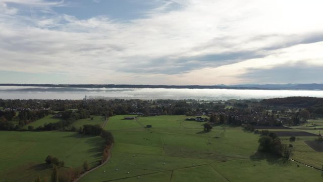 diessen aerial panorama ammersee sky