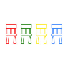 Fototapeta premium nursery chairs on white background