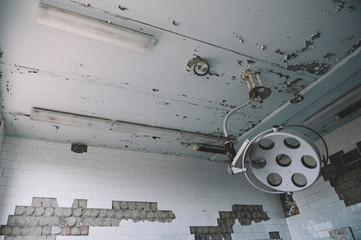 Surgery room in a hospital in the exclusion zone. Chernobyl Pripyat. Ukraine.
